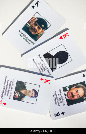 playing cards to identify members of the baath party in irak during the war with usa in 2003 Stock Photo