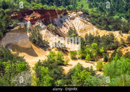 ochre mine remains Rouquesteron France Stock Photo
