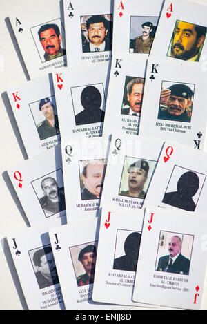 playing cards to identify members of the baath party in irak during the war with usa in 2003 Stock Photo