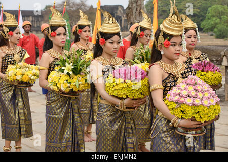 Khmer New Year at Angkor Wat in Siem Reap, Cambodia Stock Photo