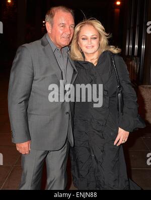 'The Saturday Night Show' outside arrivals  Featuring: Bonnie Tyler & husband Robert Sullivan Where: Dublin, Ireland When: 02 Nov 2014 Stock Photo