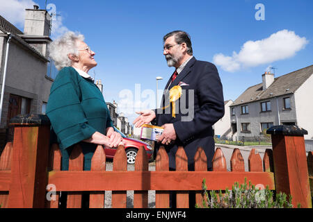 Viscount John Thurso on the 2015 campaign trail in Tain, Ross and Cromarty. Stock Photo