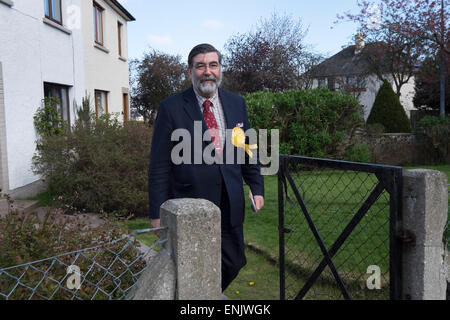 Viscount John Thurso on the 2015 campaign trail in Tain, Ross and Cromarty. Stock Photo