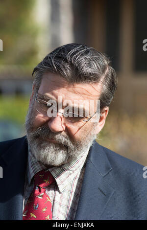 Viscount John Thurso on the 2015 campaign trail in Tain, Ross and Cromarty. Stock Photo