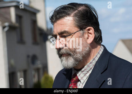 Viscount John Thurso on the 2015 campaign trail in Tain, Ross and Cromarty. Stock Photo