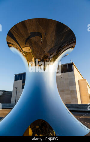 Turning the World Upside Down sculpture by Anish Kapoor, Israel Museum, Jerusalem, Israel, Middle East Stock Photo