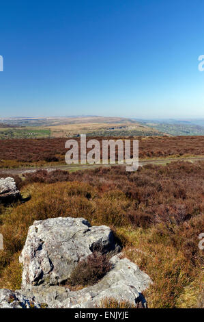 View of the Usk Valley near Abergavenny, South Wales, UK. Stock Photo