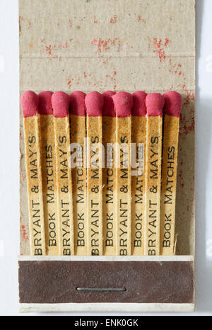 Vintage Matchbook advertising Bryant and May Book Matches Stock Photo