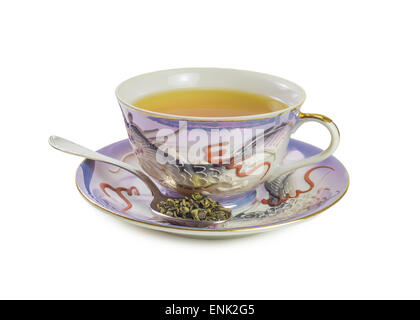 Japanese porcelain tea cup with dragon design Stock Photo