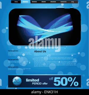 vector editable web page layout Stock Vector
