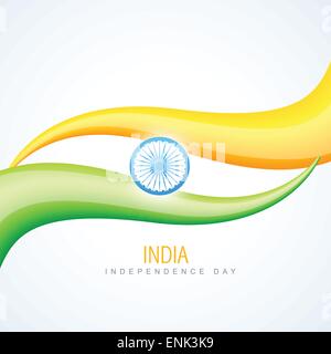 creative wave style indian flag design Stock Vector Image & Art - Alamy