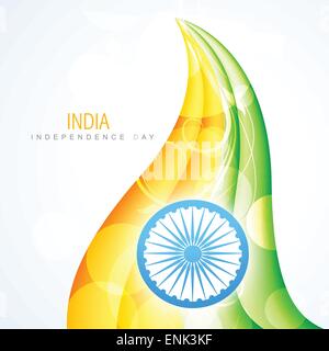creative wave style indian flag design Stock Vector Image & Art - Alamy
