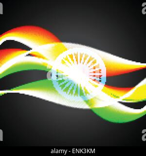 vector wave style indian flag background Stock Vector Image & Art - Alamy