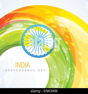indian vector flag in wave style background Stock Vector Image & Art ...