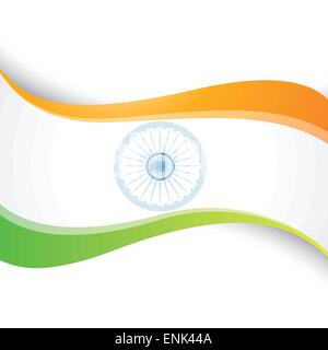 vector wave style indian flag background Stock Vector Image & Art - Alamy