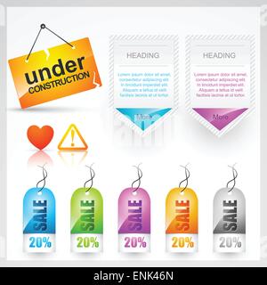 set of elements in vector Stock Vector