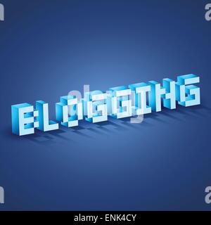 vector blogging text design Stock Vector