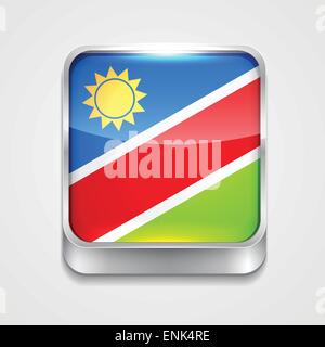 vector 3d style flag icon of nabibya Stock Vector