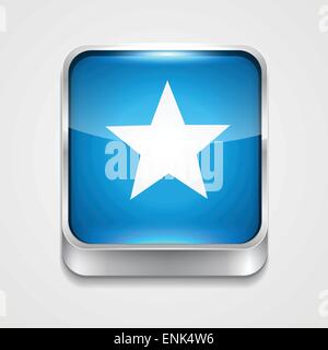 vector 3d style flag icon of somalia Stock Vector