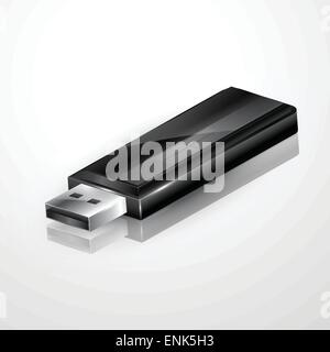 vector usb flash drive illustration Stock Vector