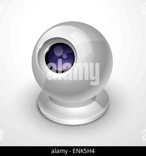 vector white webcam design illustration Stock Vector
