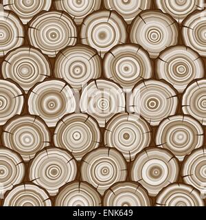 tree rings seamless pattern- vector illustration. eps 8 Stock Vector
