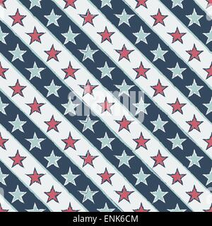 vintage seamless pattern with stars - vector illustration. eps 8 Stock Vector