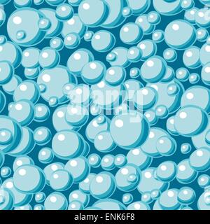 bubbles blue seamless pattern - vector illustration. eps 8 Stock Vector