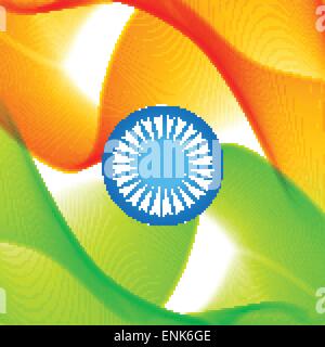 Beautiful tricolor indian flag wave theme card design Stock Vector ...