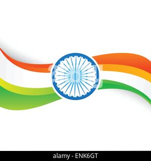 vector wave style indian flag background Stock Vector Image & Art - Alamy