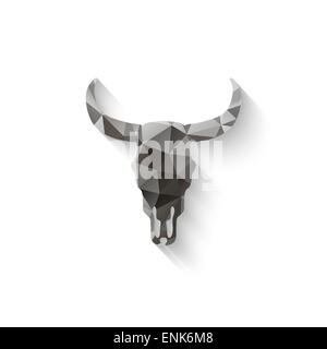 bull skull triangle - vector illustration. eps 10 Stock Vector