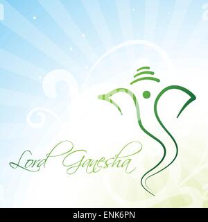 artistic lord ganesha vector design illustration Stock Vector