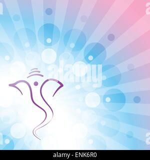 beautiful artistic lord ganesha design Stock Vector