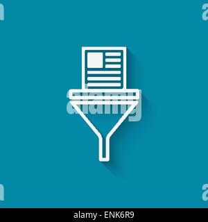 Filter data symbol - vector illustration. eps 10 Stock Vector
