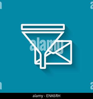 spam filter concept symbol - vector illustration. eps 10 Stock Vector