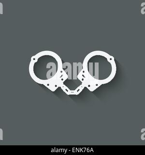 handcuffs punishment symbol - vector illustration. eps 10 Stock Vector