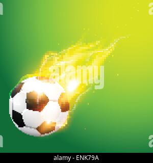 vector illlustration of burning football Stock Vector