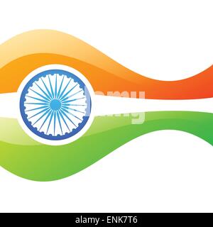 indian flag in wave style vector background Stock Vector Image & Art ...