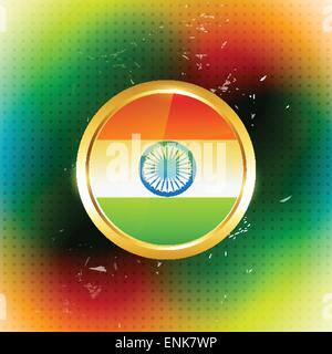 vector indian flag golden label design Stock Vector Image & Art - Alamy