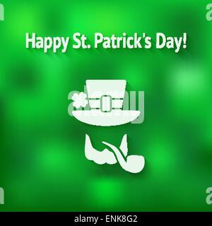 St. Patricks Day card with leprechaun - vector illustration. eps 10 Stock Vector