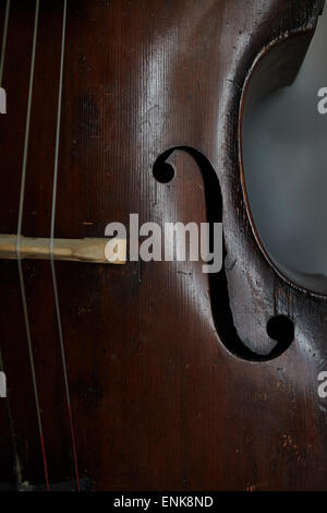 double bass close up Stock Photo