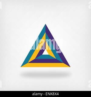colored triangle logo symbol - vector illustration. eps 10 Stock Vector