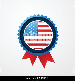 vector 4th of july american independence day label badge Stock Vector