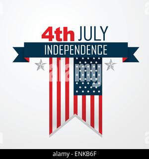 stylish american independence day design Stock Vector