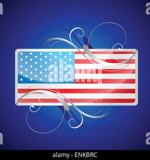 stylish american flag vector design Stock Vector