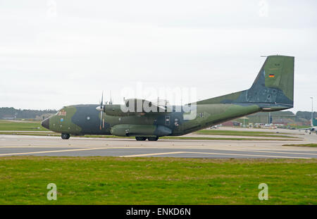 German military Transall C160D twin engined troop and freight transport Aircraft.  SCO 9733. Stock Photo
