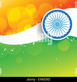 vector wave style indian flag design Stock Vector Image & Art - Alamy