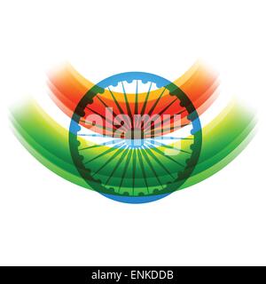 creative vector indian flag wave style background Stock Vector Image ...