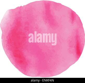 Decorative pink watercolor design, made in a vector. Stock Vector