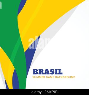vector wave style brazil summer games background Stock Vector